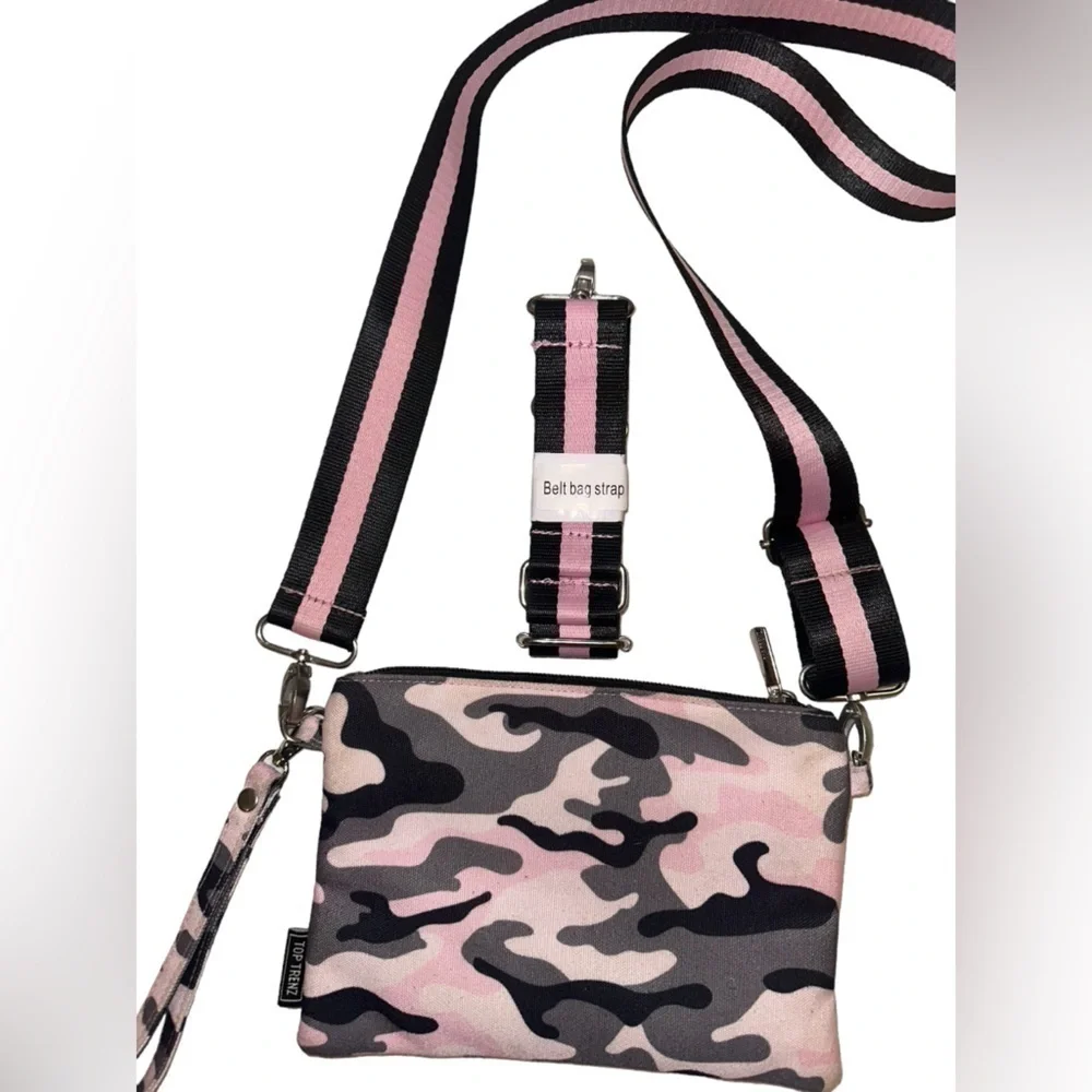Top Trenz Inc 3 in 1 Canvas Cross Body, Mask Pouch or Fanny Pack NWOT!